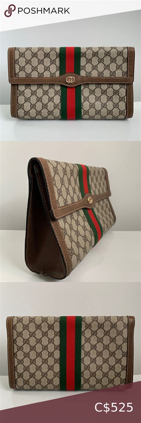 gucci supreme clutch|authentic vintage gucci clutch.